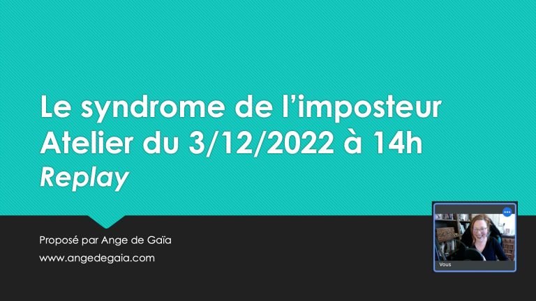 Atelier « Syndrome de l&rsquo;imposteur » (replay)